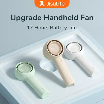 JISULIFE Mini Portable Fan Portable Rechargeable Bladeless Turbo Ultra-quiet Student Hand-held Fan