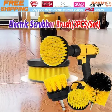 2-4 Inch Electric Scrubber Scrub Bit Grout Tile Clean Brush Electric Drill  Cleaning Brush Tire Cleaning Brush