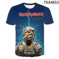 2023 newgothic เสื้อผ้า Iron Maiden T เสื้อเด็กผู้หญิงลำลองการ์ตูนอะนิเมะเด็กเสื้อ streetwear ฤดูร้อนแขนสั้นชากำหนดค่า...