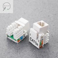 ZIAAN ช่องเสียบข้อมูลตัวแปลงเครือข่ายแบบพกพา CAT6/โมดูลเครือข่าย CAT5E RJ45แจ็คเครือข่ายตัวเชื่อมต่อ