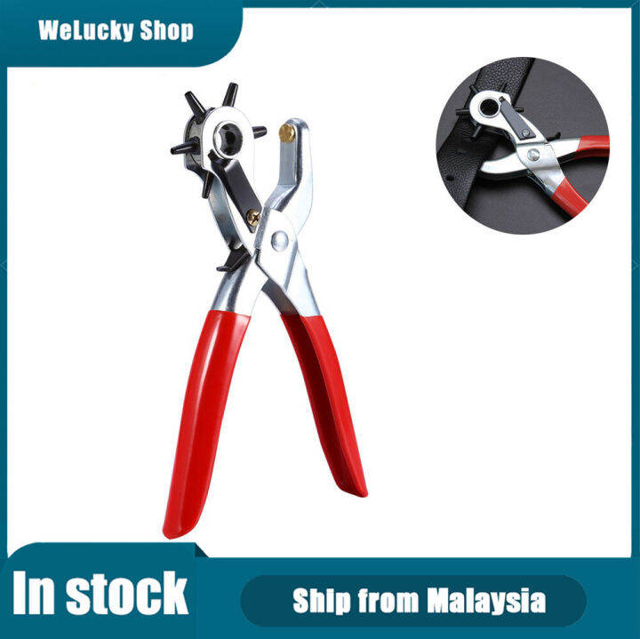 General Tools Leather Hole Punch Tool 6 MultiHole Sizes for Belts, Watch Bands, Straps, Dog