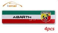 1-4Pcs รถจัดแต่งทรงผม ABARTH 3D ป้ายสัญลักษณ์3M อลูมิเนียมสติกเกอร์สร้างสรรค์สำหรับ Fiat Abarth Viaggio Punto 124 125 500สติกเกอร์