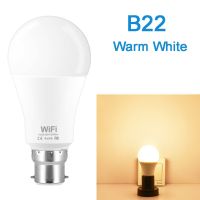 【┋】 chengyuanshop mall LED หรี่แสงได้อัจฉริยะ Wi-Fi 15W E27 B22หลอดไฟ WiFi ใช้ได้กับ Alexa Google Home ควบคุมระยะไกลโดยสมาร์ตโฟน