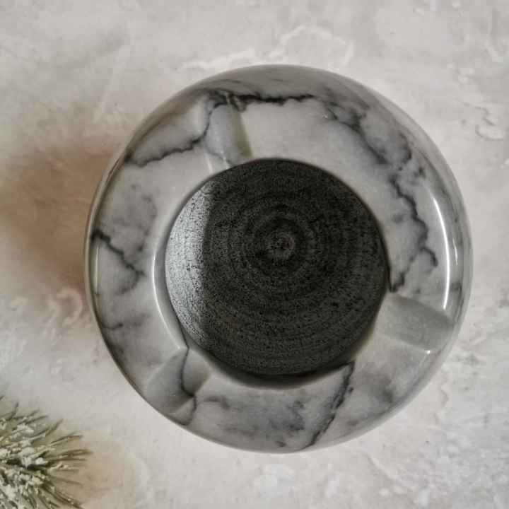 ที่เขี่ยบุหรี่-ที่เขี่ยบุหรี่ลายหินอ่อน-สีเทา-นำเข้าจากญี่ปุ่น-marble-ashtray