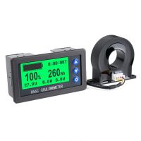 Battery Monitor Hall Coulomb Tester DC 9-100V Digital Voltmeter Ammeter Capacity Power Electricity AH Voltage Meter