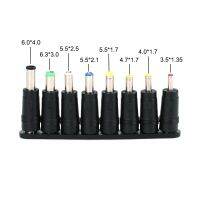 8pcs Male to Female DC power adapter 5.5X2.1mm Jack Plug laptop adaptor Connector 6.3 6.0 5.5 4.8 4.0 3.5mm 2.5 2.1 1.7 1.35mmWires Leads Adapters