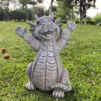 【CC】♧℗☒  Garden Statue Led Lighting Resin Ornament Sculpture Outdoor Yard Decoration