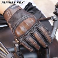 【CW】 Motorcycle Gloves Leather Motorbike Road Racing Men Gears Approved