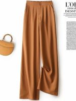 Fashion Loose Office Lady Wide Leg Pants Casual Korean Women Elastic High Waist Straight Trousers Summer Suit Pants New