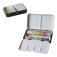 12243648 Colors Pigment Solid Watercolor Paints Set With Paintbrush Watercolor Pigment Set Art Supplies