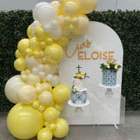 Macaron Global Baloon Garland Yellow Latex DIY Balloon Arch Set Baby Shower White Birthday Party Supplies Backdrop WEDDING Decor