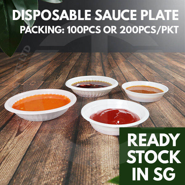 Disposable Chilli Sauce Plate (100pcs) / Condiment Plate / Small