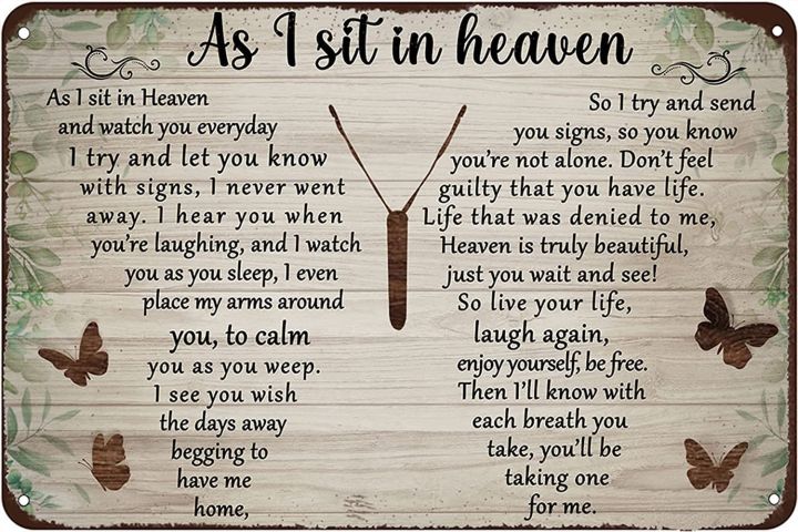 as-i-sit-in-heaven-butterfly-memorial-poster-loss-of-loved-ones-remembrance-tin-metal-signs-wall-decor-fun-decoration-for-home