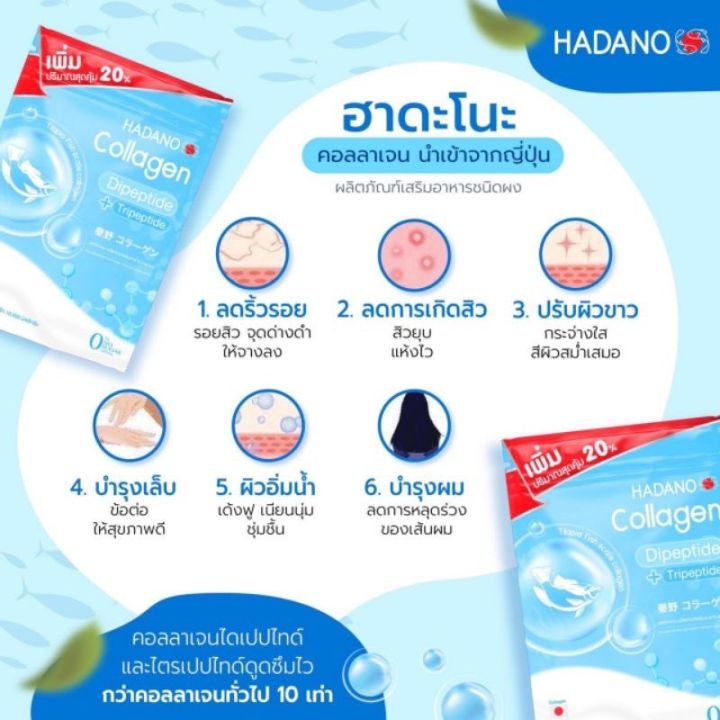 hadanocollagenจากประเทศญี่ปุ่น-120-000มิลลิกรัม-ไม่คาวคนแพ้อาหารทะเลทานได้