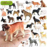 Lifelike Pet Retriever Bull Terrier Collie Saint Bernard Dog Family Animals Model Figures Collectible toys for children Kid Gift