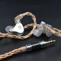KZ Earphones Cable 8 Core Gold Silver Copper Mixed Upgrade Cable 2Pin 3.5mm Plug Headset Wire For KZ ZAX ZSN ZS10 PRO DQ6 CSN VX