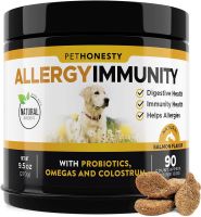 PetHonesty Allergy Relief Immunity Supplement for Dog Colostrum Digestive Prebiotics Probiotics Allergies Anti Itch Skin Hot Spots pet อาหารเสริมสุนัข ลำไส้ ทางเดินอาหาร เพิ่มภูมิคุ้มกัน ยาบำรุงหมา