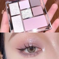 ✚✷ Pearlescent Eyeshadow Palette Matte Glitter Purple Red Pink Earth Color Lasting Natural Eyeshadow Contour Eyes Makeup Cosmetic