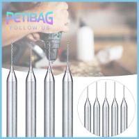 PETIBAG 10ขนาด สำหรับสแตนเลสสตีล 0.15-0.6มม. คาร์ไบด์ CNC คาร์ไบด์ทังสเตนแข็ง เครื่องมือตัดมิลลิ่ง ดอกสว่านเกลียว ดอกสว่านเจาะ