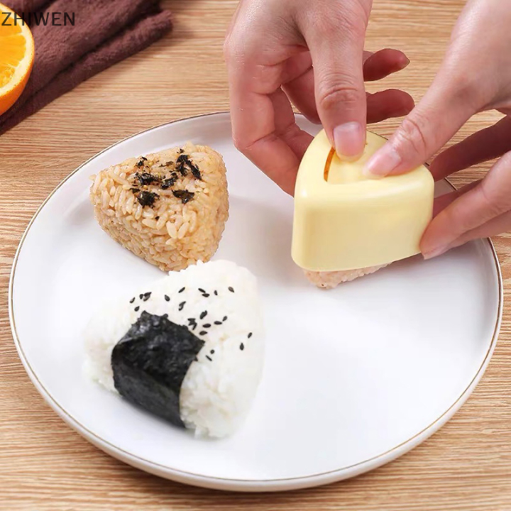 zhiwen-แม่พิมพ์ทำซูชิ-diy-ใหม่บีบอัดอาหารข้าวปั้นแม่พิมพ์ที่ทำซูชิสามเหลี่ยมบ้านญี่ปุ่นอุปกรณ์เครื่องครัวเบนโตะ