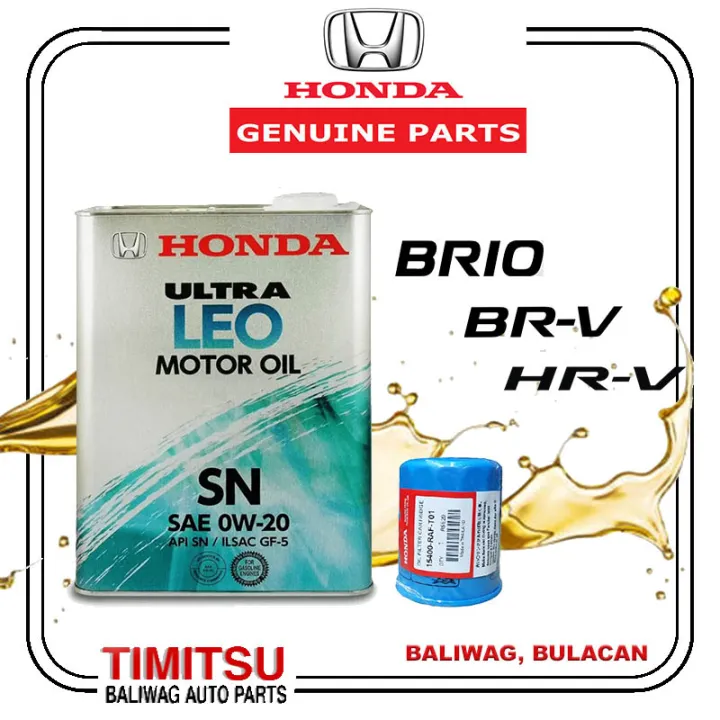 CHANGE OIL BUNDLE FULLY SYNTHETIC GENUINE HONDA HRV HRV BRV BRV BRIO