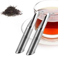 Tea Steeper Stainless Steel Stick Pipe Tea Infuser With Hook Reusable Tea Leak Filter With Long Handle And Fine Mesh For Loose