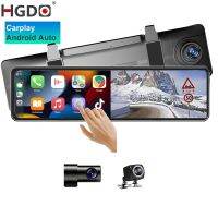 ↂ✓✻ HGDO T170 3CH Carplay Dash Cam 2.5K Android Auto DVRS GPS NAVI WIFI Rear View Mirror Video Recorder Front Inside Back Camera FM