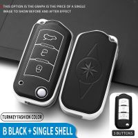 lujie TPU Car Remote Key Case Protector Cover Holder for GAC Trumpchi GS3 GS5 GS6 Folding 3 Buttons Keyless Shell Auto Accessories