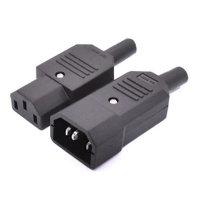 IEC 320 C14 Male Plug to C13 Female Socket PC Computer Electric Car Rice Cooker Power Connector Adapter AC 250V 10A  Wires Leads Adapters