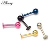 3 4 5mm Diameter 5 colors titanium steel Men Women Screw Back (pierced) Body Labret Lip Piercing Boday Jewelry