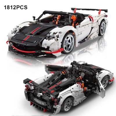 1812PCS Technical 1:10 Pagani Zonda Super Racing Sport Car Building Blocks MOC Figure Vehicle Bricks Toys For Adult Kids Gifts