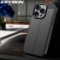 KEYSION เคสกันกระแทกสำหรับ iPhone 14 Pro Max 14 Max 2022เคสโทรศัพท์ซิลิโคนนิ่มพื้นผิวหนังสำหรับ iPhone 13 12 11 Pro Max