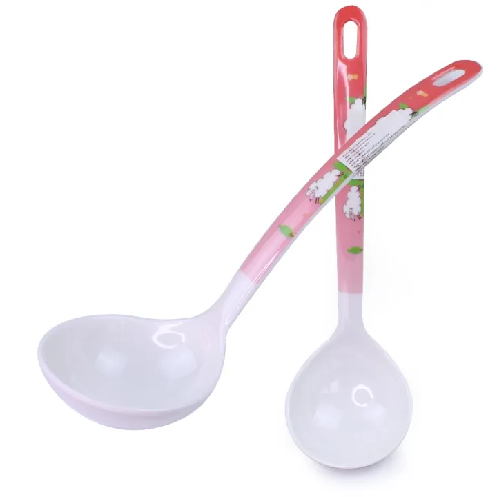 Telecorsa กระบวยพลาสติก กระบวยตักอาหาร (คละสี/คละลาย) รุ่น Soupspoon