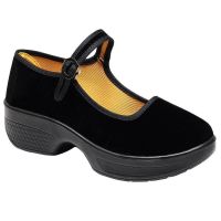 COD SDFERTGRTYTYUYU YOGO 2022 New Ladies Women Working Casual Canvas Black Wedge Shoes Platform Shoes