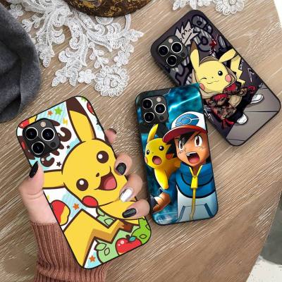 [สินค้าใหม่ในสต็อก] เคสซิลิโคนซิลิโคนโทรศัพท์นิ่มลายการ์ตูน Pokemon Pikachu สำหรับ Iphone 14 13 12 11 Pro Mini XS MAX 8 7 Plus X 2020 XR