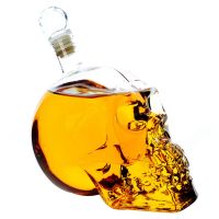 Yuantenggm1 1000ml Halloween Crystal Skull Head Bottle Whiskey Vodka Wine Decanter Bottle Whisky Beer Spirits Cup Water Glass Bar Home