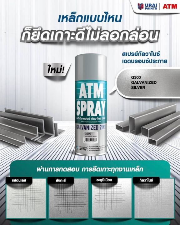 atm-spray-เอทีเอ็ม-สเปรย์-กัลวาไนซ์-2in1-สีสเปรย์กัลวาไนซ์-สเปรย์กันสนิม-รวมสีสเปรย์กัลวาไนซ์และสีสเปรย์รองพื้นกันสนิมใน-1-เดียว