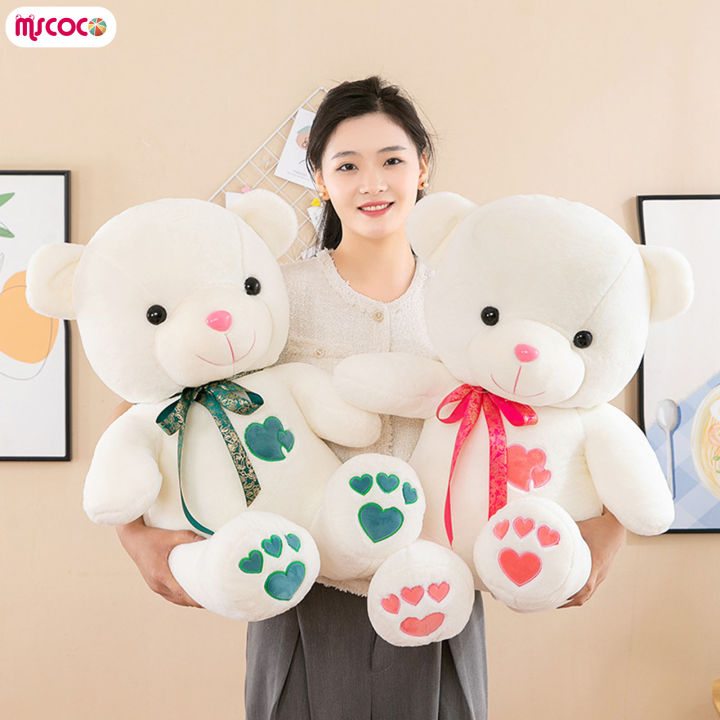 mscoco-ตุ๊กตายัดไส้รูปหมีน่ารักๆของเล่นตุ๊กตาแบบนิ่มสุดน่ารักตุ๊กตาหมอนอิงหมอนสำหรับเด็กผู้หญิงคอลเลกชันตกแต่งของขวัญ