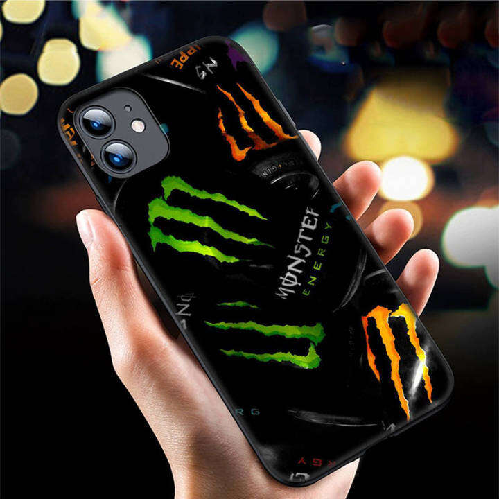 casing-หรับ-iphone-11-12-mini-x-xs-xr-pro-max-6-6s-7-8-6-7-8-plus-5-5s-se-2020-el80-monster-energy-pattern-phone-เคสโทรศัพท์-อ่อนนุ่ม-tpu-black-ปก