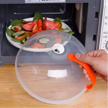 Microwave Splatter Cover for Food,Clear Like Glass Microwave