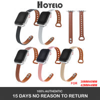 Hoyelo Newest strap compatible For apple watch 38mm 40mm 42 44mm 41mm 45mm band women Girl fashion Slim Leather bracelet for i watch series 7 41mm 45mm 6 se 5 4 3 bands