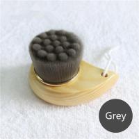 สีเทา/สีขาวผู้หญิงไม้ฮอร์นทำความสะอาดผิวหน้า Deep Pore Clean Wash Face Comma Brush Soft Fiber Facial Beauty Makeup Tools