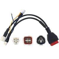 3Pin and 4PIN to 16Pin OBD Cable 2in1 for Yahama Motorbike Diagnostic