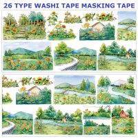 【CW】 26 PET Washi Tape Street Streetscape Flowers Planner Adhesive Masking Stickers Diary Scrapbooking OKMT