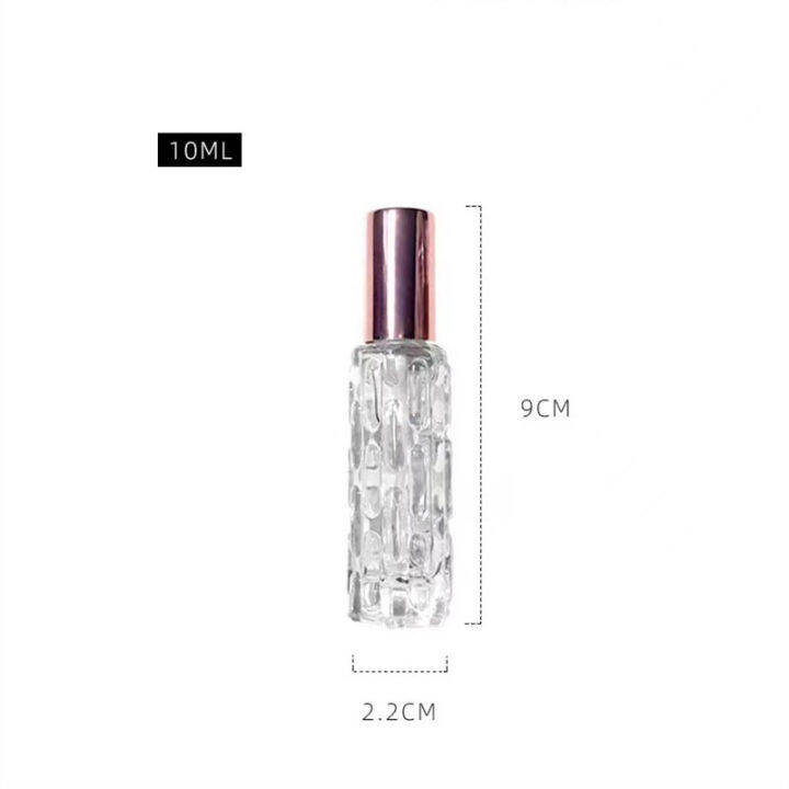10ml Cosmetic Container Perfume Bottle Small Sample Empty Spray Atomizer Rose Gold Portable