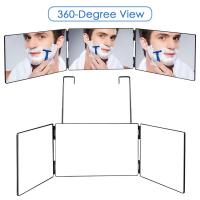 New 3 Way Mirror Portable Adjustable Trifold Mirror For Self Styling 360-degree Viewing Angle Hair Cutting Styling DIY Haircut