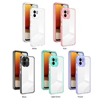 For Xiaomi Redmi A1 A2 Plus Full Cover Straight Edge Durable Transparent PC Case Anti-Drop Protector Bumper Shell