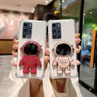 Astronaut Phone Holder Cover For Motorola Moto Edge X30 30 G40 One Fusion 20 Lite Ultra S30 S Pro Plus Button Case TPU Silicone Phone Cases