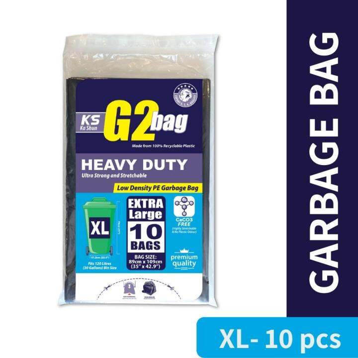 G2bag Heavy Duty LDPE Garbage Bags XL (10pcs) Lazada