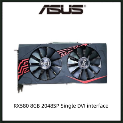 ใช้ ASUS RX580 8GB 2048SP AMD Single DVI อินเตอร์เฟซการ์ดจอเล่นเกม